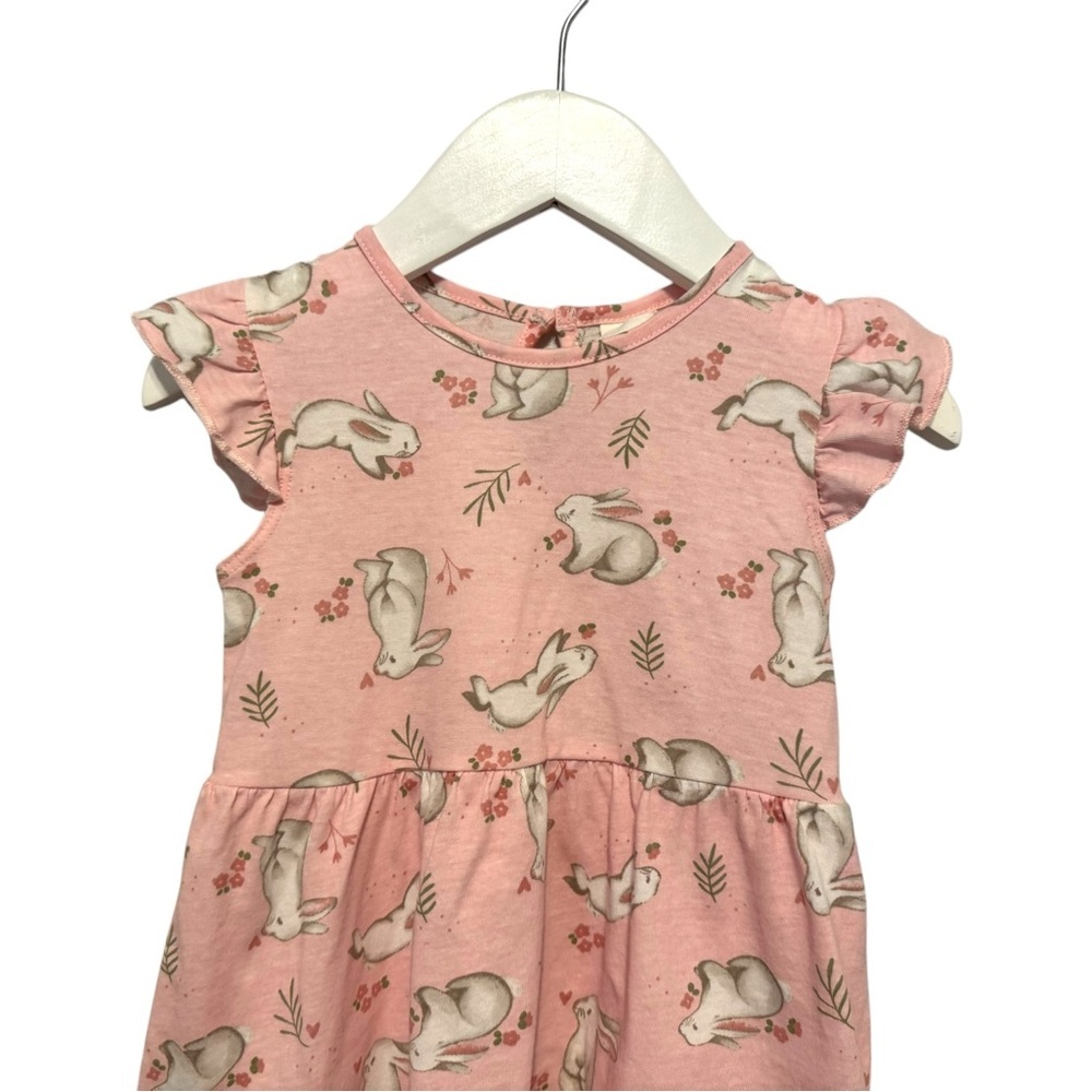 ⭐️ 5/$30 H&M Kids Bunnies Dress size 12 Months - Picture 2 of 2